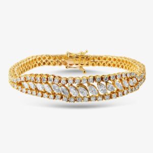 Photo 10 - Bracelets 18ct Yellow Gold 6.50ct Diamond Marquise Graduating Tennis Bracelet BTDGJ