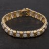 Photo 3 - Bracelets 14ct Two Colour Gold 7 Inch Diamond Bracelet 4307004