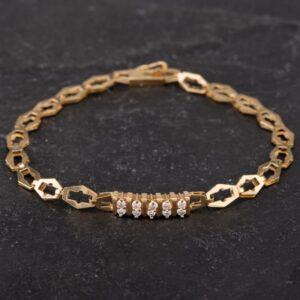 Photo 7 - Bracelets 14ct Yellow Gold 7 Inch Diamond Bracelet 4307101