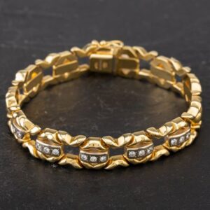 Photo 9 - Bracelets 18ct Two Colour Gold 7 Inch 0.50ct Diamond Set Bracelet 4307112