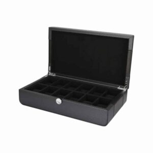 Photo 10 - Watch Boxes Black Series 12 Piece Leather Watch Box – Carbon Fibre