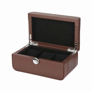 Photo 3 - Watch Boxes Black Series 3 Piece Leather Watch Box – Brown