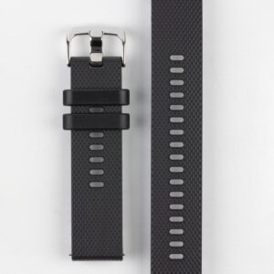 Photo 11 - Straps Wide-Tang Parallel Rubber Watch Strap in BLACK