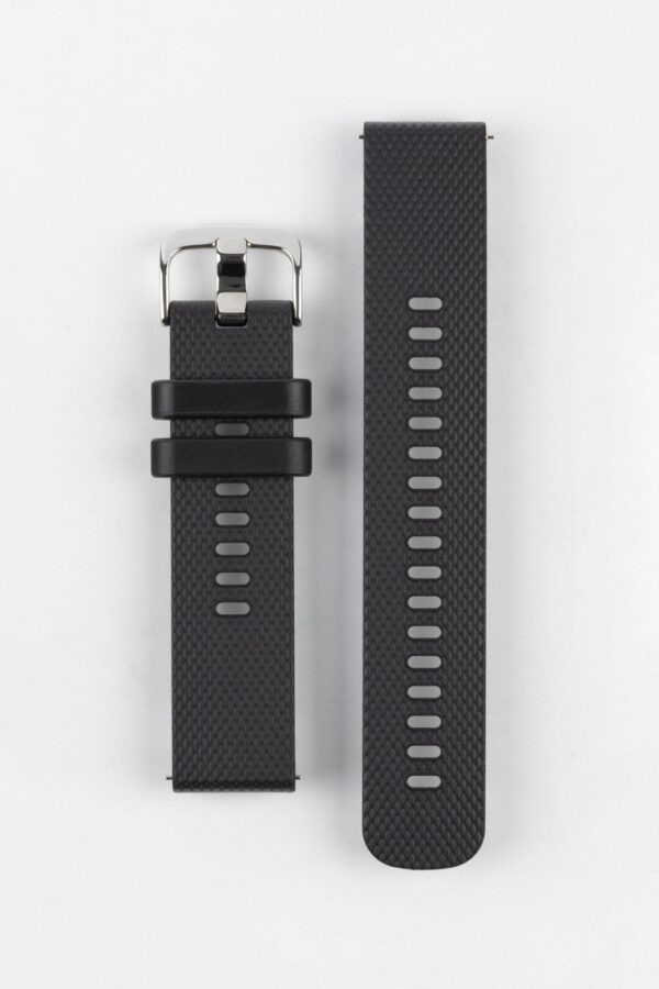 Photo 1 - Straps Wide-Tang Parallel Rubber Watch Strap in BLACK