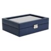 WOLF Heritage 10 Piece Watch Box – Navy - Photo 2 - Watch Boxes WOLF Heritage 10 Piece Watch Box – Navy